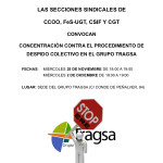 Concentraciones contra el Procedimiento de Despido Colectivo en el Grupo Tragsa